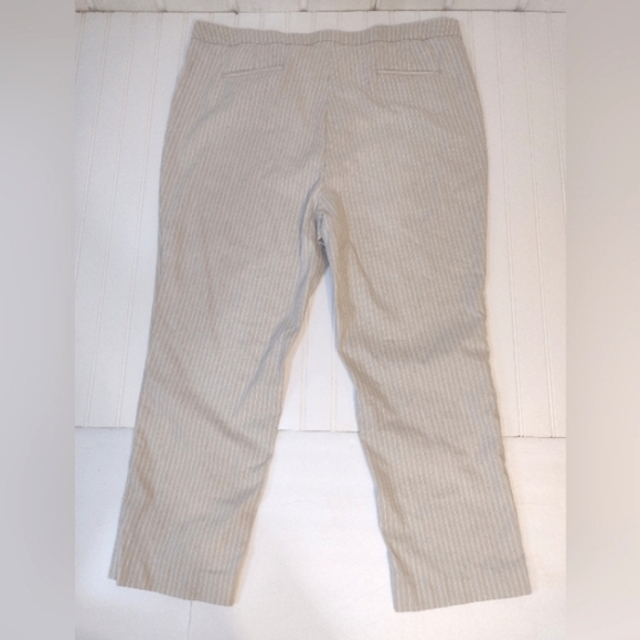 Amanda + Chelsea women's striped cream stretchy pants size (22)W - Picture 7 of 14